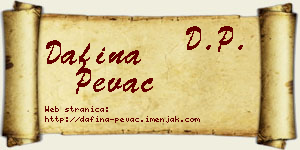 Dafina Pevac vizit kartica